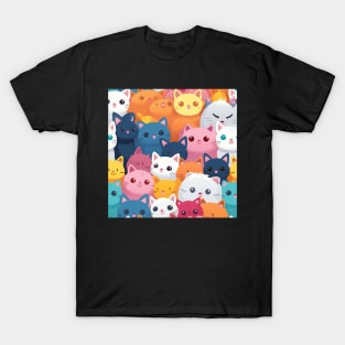 Feline Fantasy: Cute Anime Cats Galore T-Shirt